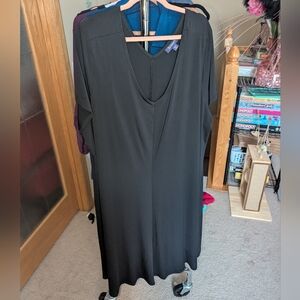 ⚡Roaman's Classic Black Shift Short Sleeve Dress 3x 30/32